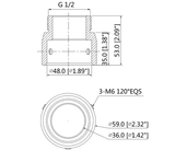 Montaje para camarasDAHUADH-PFA110Adaptador Montaje Aluminio PTZ 5kg Compatible SD59 SD50 SD40 Dahua DH - PFA110 - SILYMX