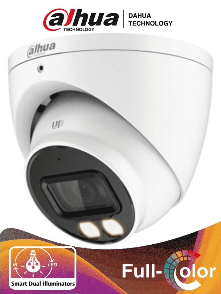 Cámara Domo 5 MP Iluminadores Duales Inteligentes Lente 2.8mm IP67 DAHUA DH-HAC-HDW1500TN-IL-A - SILYMX