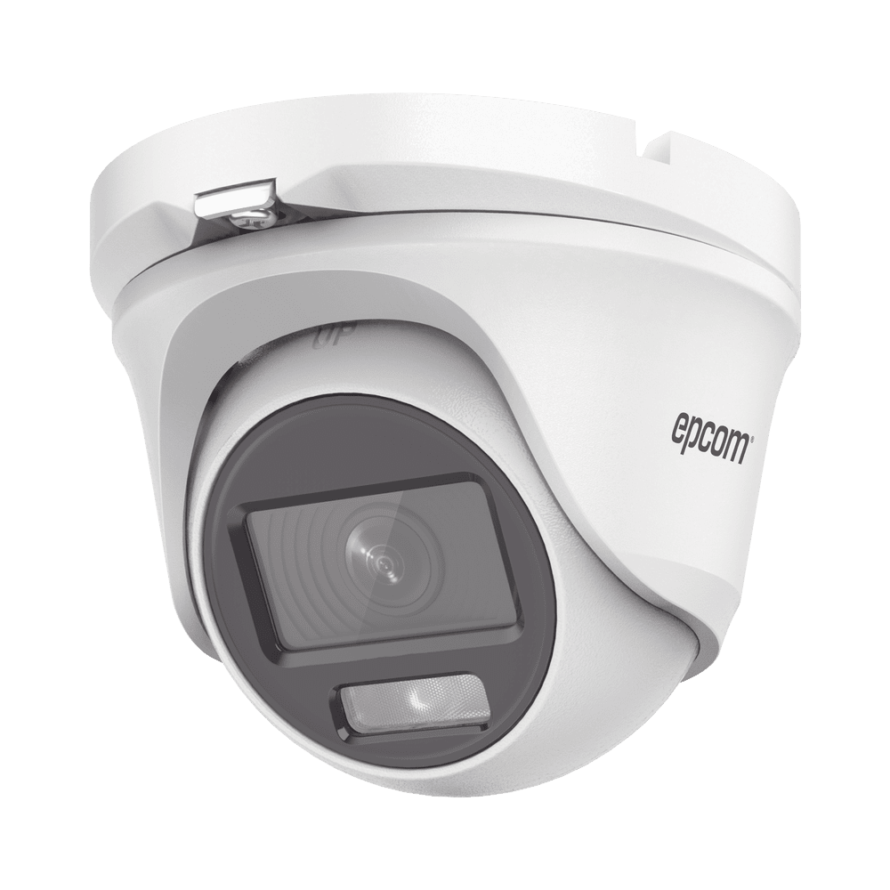 Cámaras Analógicas DomoEPCOM PROFESSIONALE8-TURBO-C/ACámara Eyeball TURBOHD 2 Megapíxel (1080p) Lente 2.8 mm Microfono Integrado Imagen a Color 24/7 METAL Luz Blanca 20 mts Exterior IP66 TVI - AHD - CVI - CVBS dWDR ColorVu E8 - TURBO - C/A - SILYMX