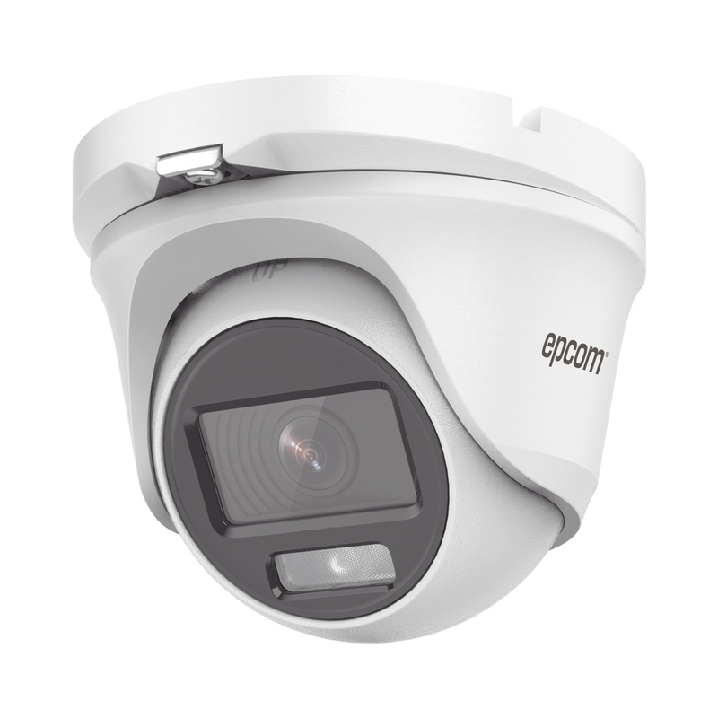 Cámara Eyeball TURBOHD 2 Megapíxel (1080p) Lente 2.8 mm Microfono Integrado Imagen a Color 24/7 METAL Luz Blanca 20 mts Exterior IP66 TVI-AHD-CVI-CVBS dWDR ColorVu E8-TURBO-C/A - SILYMX