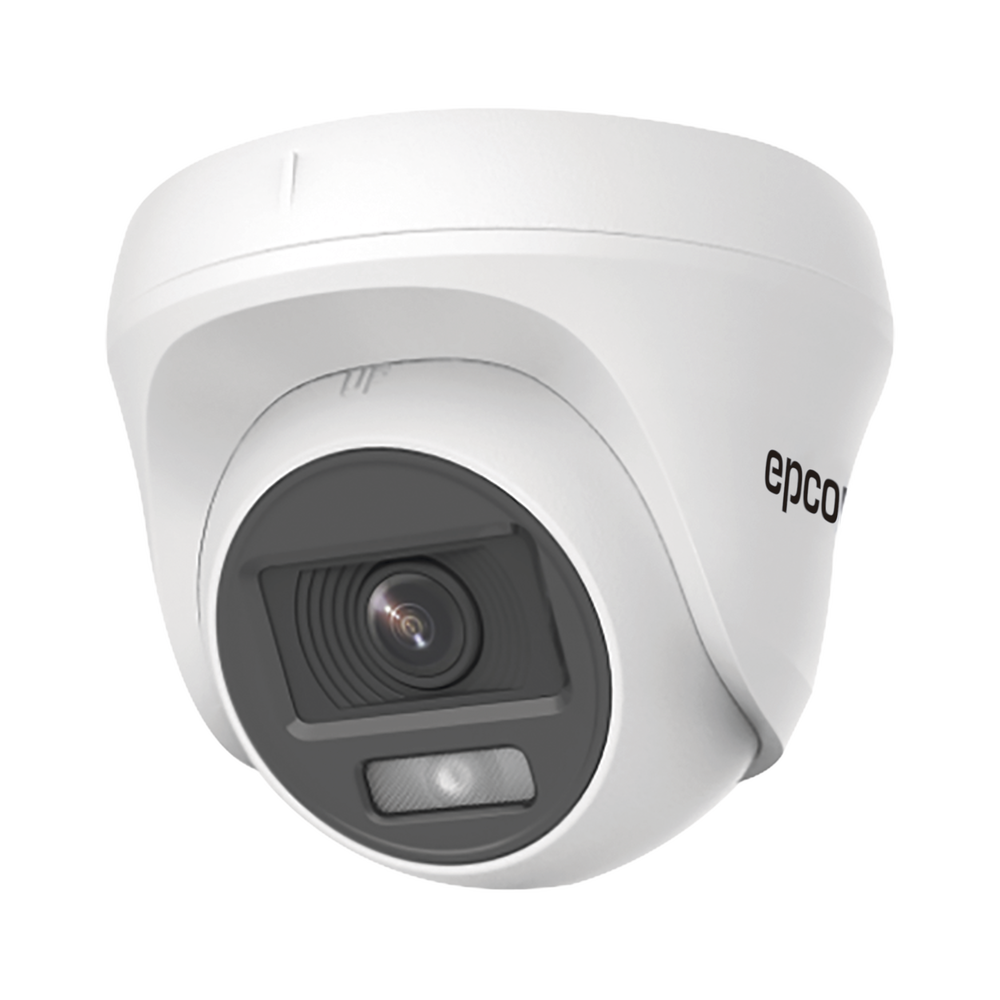 Cámara Turret TURBOHD 2 Megapíxel 1080p Imagen a color 24/7 Lente 2.8 mm Policarbonato Luz Blanca 20 mts Interior Microfono Integrado TVI-AHD-CVI-CVBS dWDR E8-TURBO-PC/A - SILYMX