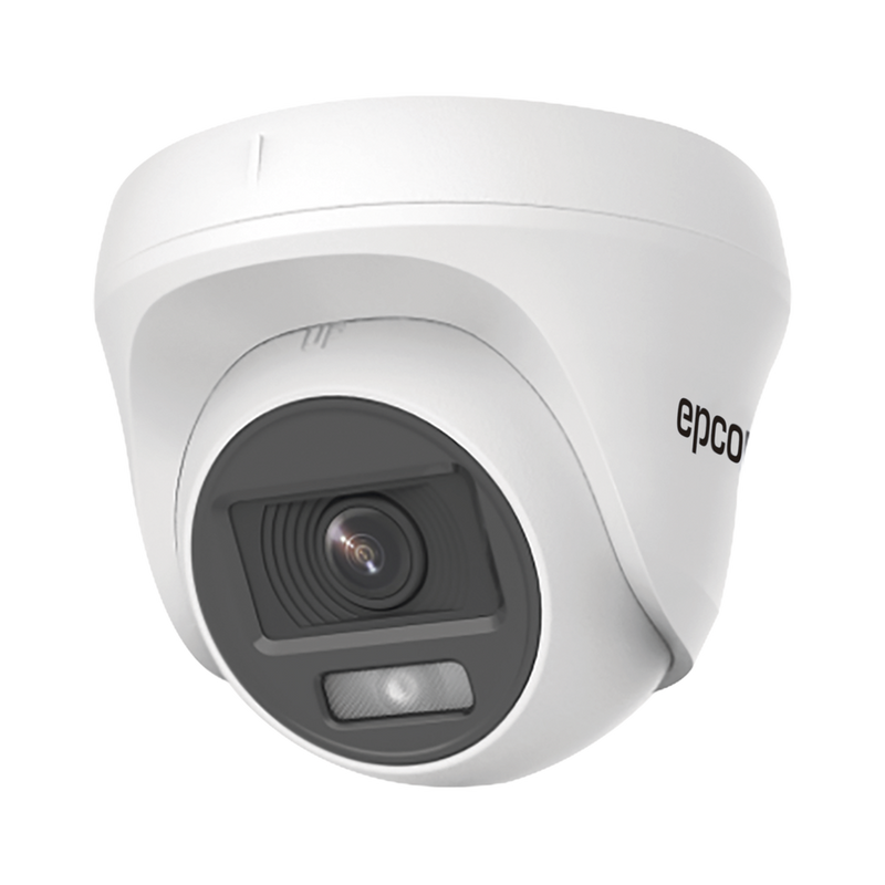 Cámara Turret TURBOHD 2 Megapíxel 1080p Imagen a color 24/7 Lente 2.8 mm Policarbonato Luz Blanca 20 mts Interior Microfono Integrado TVI-AHD-CVI-CVBS dWDR E8-TURBO-PC/A - SILYMX