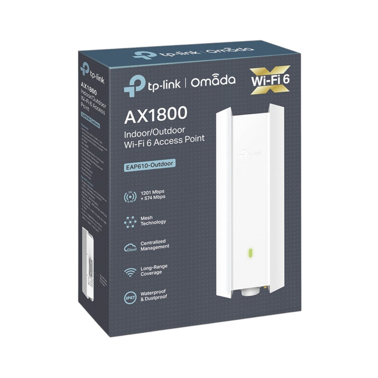 Punto De Acceso Omada Exterior-interior Wi-fi 6 Mástil/pared EAP610-OUTDOOR - SILYMX