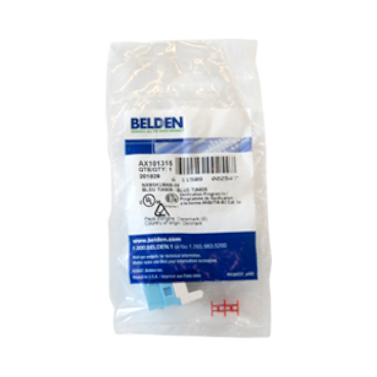 Jack Modular RJ45 Cat5e Belden AX101315 KeyConnect Azul - SILYMX