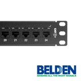 Patch Panel Belden Cat6 Cat6+ 24 Puertos 1U Precargado Negro AX103253 - SILYMX