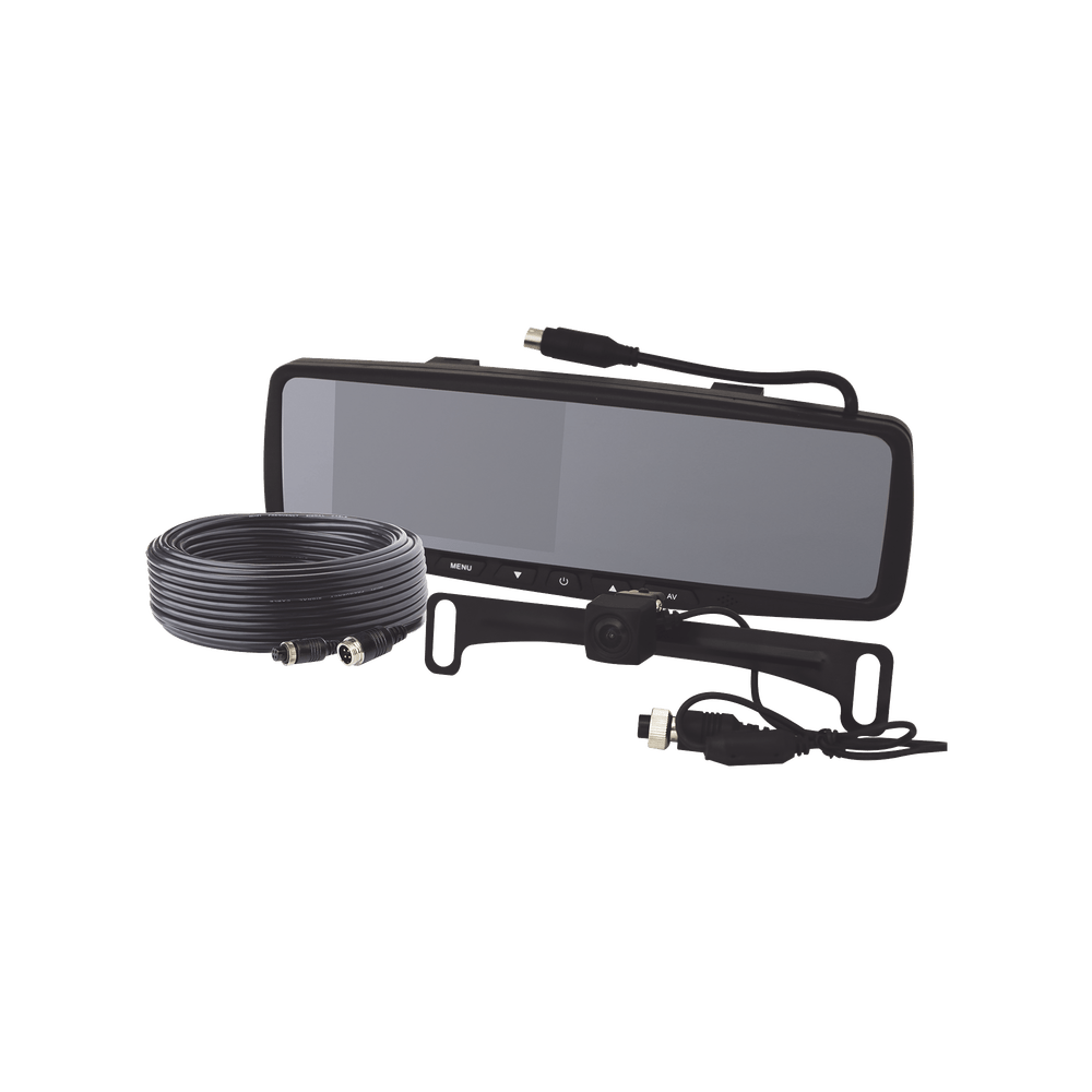 Sistema alámbrico de reversa con cámara monitor de 4.3 pulgadas cámara para placa de 170° - SILYMX