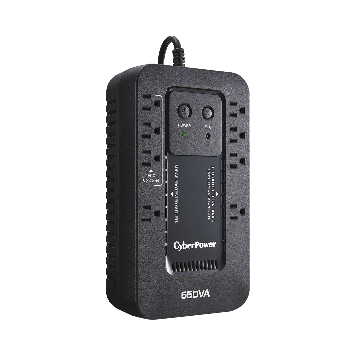 UPS de 550 VA/330 W Topología Standby con Modo Ahorrador ECO Entrada 120 Vca NEMA 5-15P Con 8 Tomas NEMA 5-15R EC550G - SILYMX