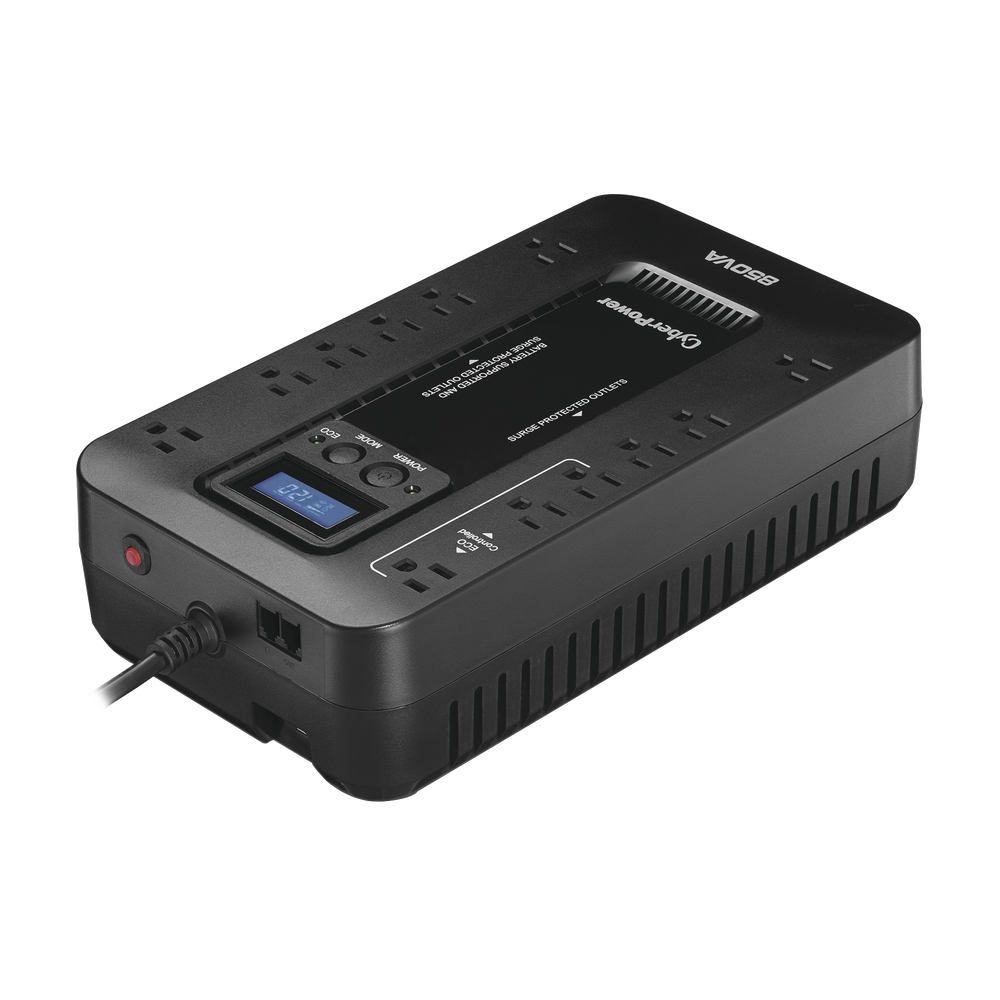UPS CYBERPOWER de 850 VA/510 W Topología Standby con Modo Ahorrador ECO Entrada 120 Vca NEMA 5-15P Con 12 Tomas NEMA 5-15R EC850LCD - SILYMX