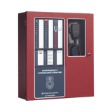 Centro de comando de emergencia para voceo y evacuación por voz, 50 W ampliable a 100 W, 8 circuitos de entrada