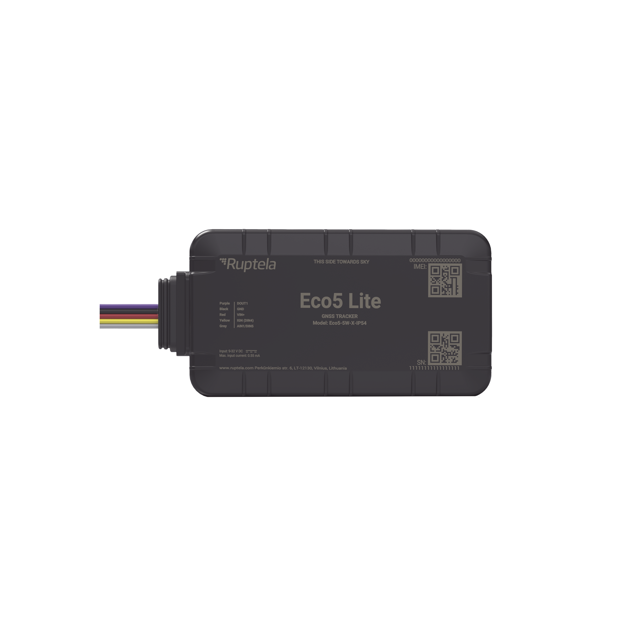 Rastreador Vehicular y Monitoreo de Flota / Bluetooth BLE 5.0 y GNSS / LTE CAT1 y LTE-M con Respaldo 2G / GNSS U-blox / MiKado IP54 / -20 °C a +40 °C / Acelerómetro de 3 Ejes / Suministro 9-32 V / Batería Interna