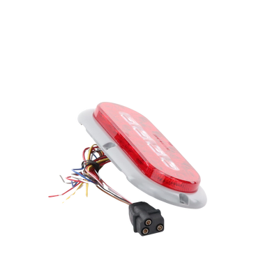 Plafón Ovalado de 7.5 pulgadas Para Camiones de Transporte 18 LED Ultra Brillantes Color Rojo Claro Ámbar ED3080AW - SILYMX