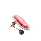 Plafón Ovalado de 7.5 pulgadas Para Camiones de Transporte 18 LED Ultra Brillantes Color Rojo Claro Ámbar ED3080AW - SILYMX