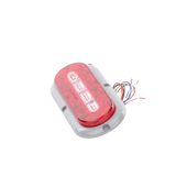 Plafón Ovalado de 7.5 pulgadas Para Camiones de Transporte 18 LED Ultra Brillantes Color Rojo Claro Ámbar ED3080AW - SILYMX