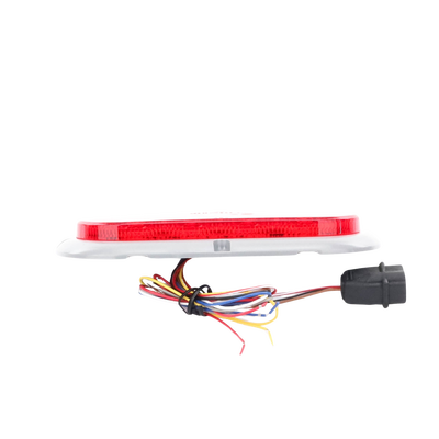 Plafón Ovalado de 7.5 pulgadas Para Camiones de Transporte 18 LED Ultra Brillantes Color Rojo Claro Ámbar ED3080AW - SILYMX