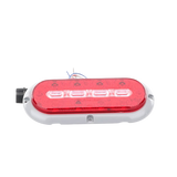 Plafón Ovalado de 7.5 pulgadas Para Camiones de Transporte 18 LED Ultra Brillantes Color Rojo Claro Ámbar ED3080AW - SILYMX