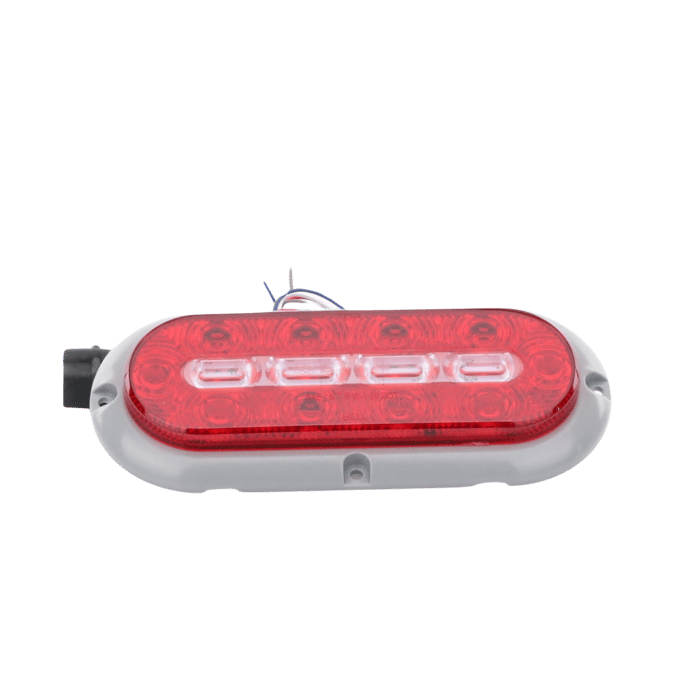 Plafón Ovalado de 7.5 pulgadas Para Camiones de Transporte 18 LED Ultra Brillantes Color Rojo Claro Ámbar ED3080AW - SILYMX