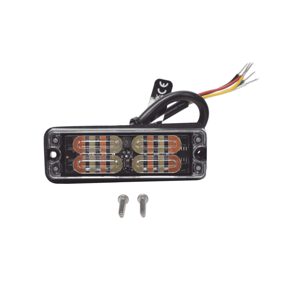 Luz Perimetral 12 LED Ultra Brillantes Color Ámbar Claro - SILYMX
