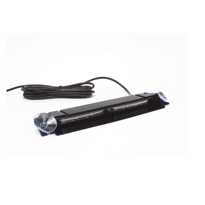Luz Direccional de Visera 12 a 24 Vcc con enchufe vehicular doble cabezal dual color ámbar y blanco ED5051VDL2AW - SILYMX
