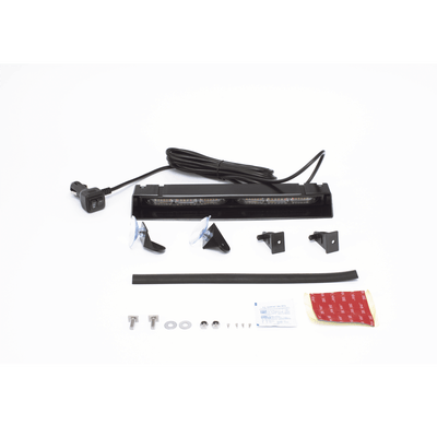 Luz Direccional de Visera 12 a 24 Vcc con enchufe vehicular doble cabezal dual color ámbar y blanco ED5051VDL2AW - SILYMX