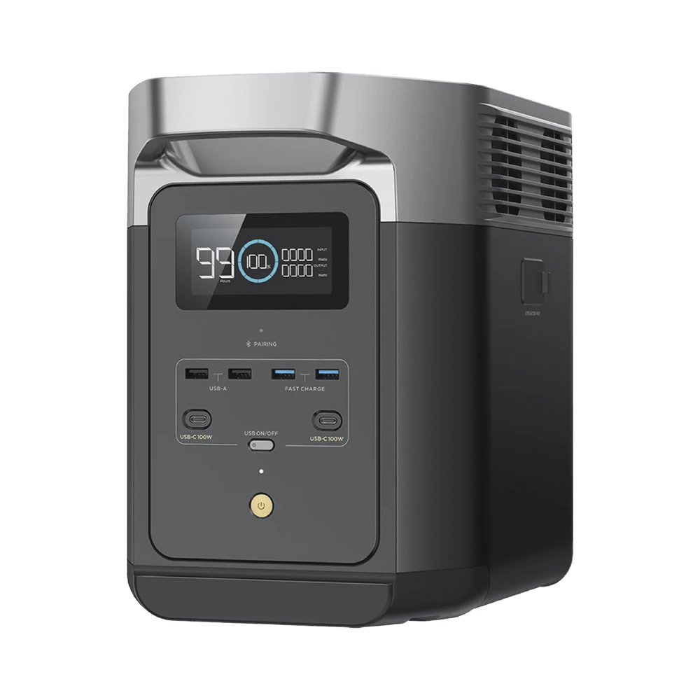 Estación de Energía Portátil 2048Wh 2 USB-C 100W Capacidad para Aumentar Respaldo Cargador de Coche 10A a 12.6V Conectividad WiFi y Bluetooth EFD-350 - SILYMX
