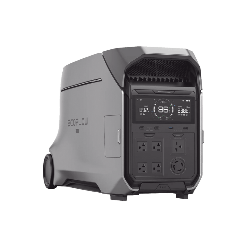 Estación de Energía Portátil DELTA PRO3 4096Wh 100W Capacidad Aumentar Respaldo Cargador Coche 10A 12.6V Conectividad WiFi Carga Solar 2600W Max - SILYMX