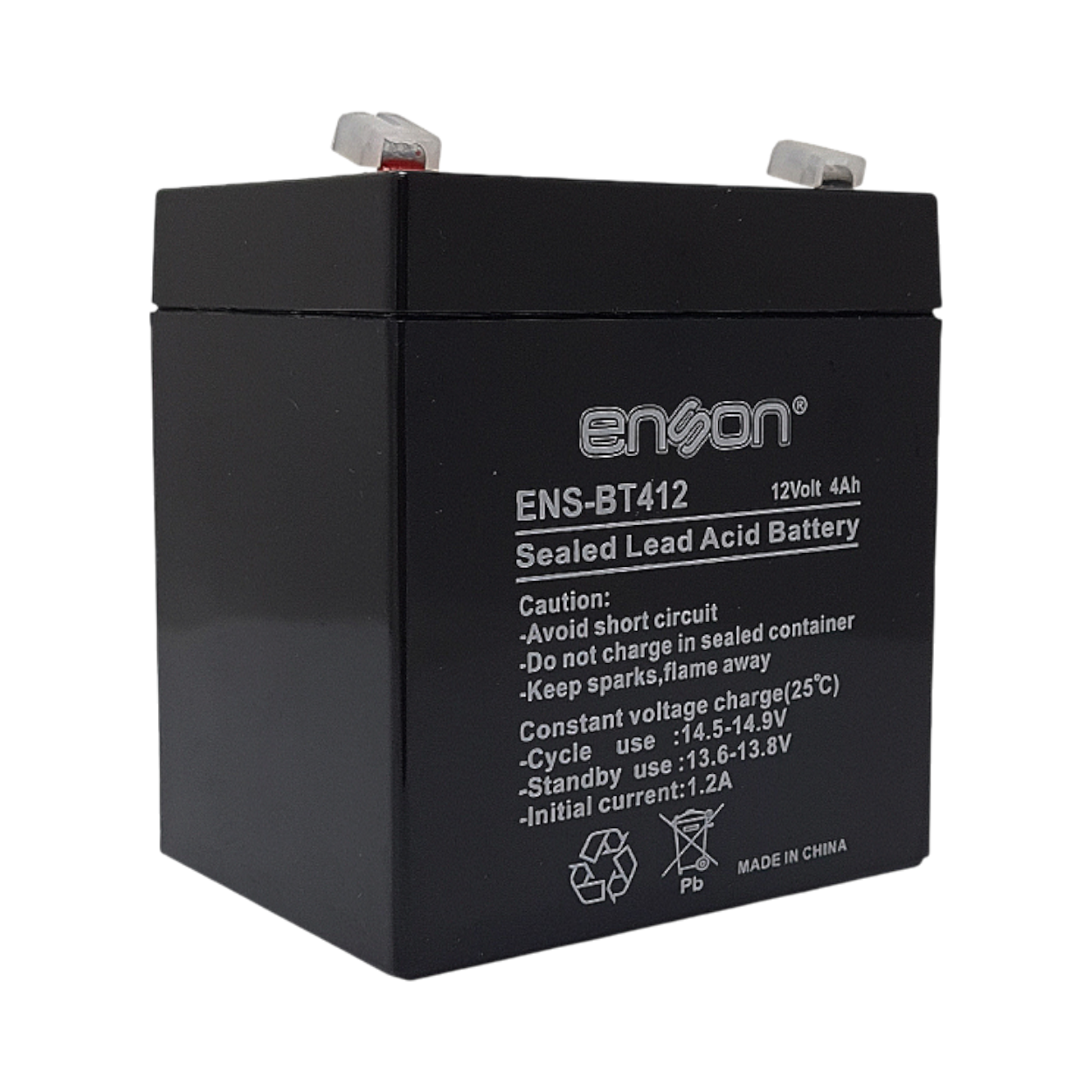 Bateria De Respaldo Enson Ens-bt412 12vdc 4a Base Plomo-acido Para Fuentes De Poder Y Sistemas De Respaldo