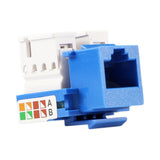Conector Jack Enson Ens-jc6bl Cat6 Color Azul A 90 Grados Ponchado Con Pinzas Y Cubrepolvo - SILYMX