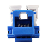 Conector Jack Enson Ens-jc6bl Cat6 Color Azul A 90 Grados Ponchado Con Pinzas Y Cubrepolvo - SILYMX