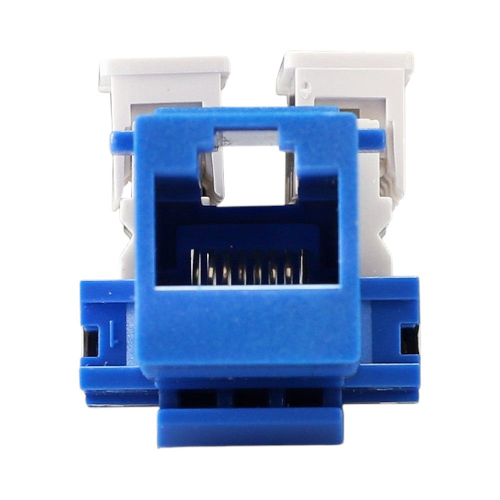 Conector Jack Enson Ens-jc6bl Cat6 Color Azul A 90 Grados Ponchado Con Pinzas Y Cubrepolvo - SILYMX