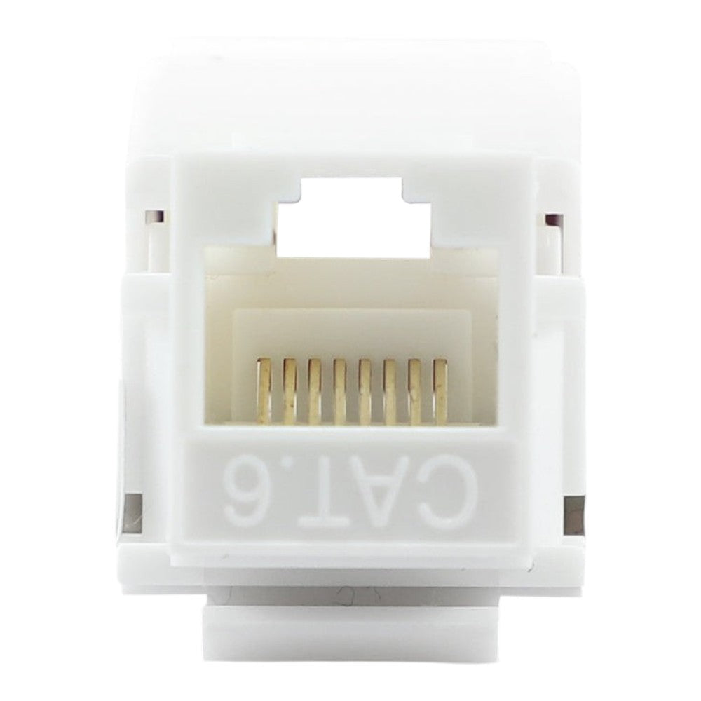 Conector Jack Enson Ens-jtl6wh Cat6 Color Blanco A 90 Grados Ponchado Facil Sin Pinzas Y Cubrepolvo - SILYMX