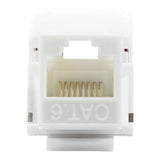 Conector Jack Enson Ens-jtl6wh Cat6 Color Blanco A 90 Grados Ponchado Facil Sin Pinzas Y Cubrepolvo - SILYMX