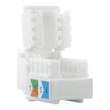 Conector Jack Enson Ens-jtl6wh Cat6 Color Blanco A 90 Grados Ponchado Facil Sin Pinzas Y Cubrepolvo - SILYMX