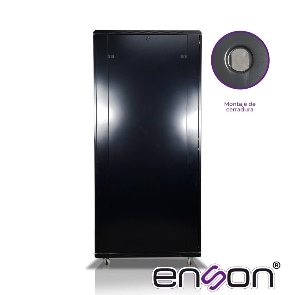 Racks CerradosENSONENS-RKGB45U4Gabinete Piso 45UR Cristal Cerradura 800kg Ventiladores 19in ENSON ENS - RKGB45U4 - SILYMX