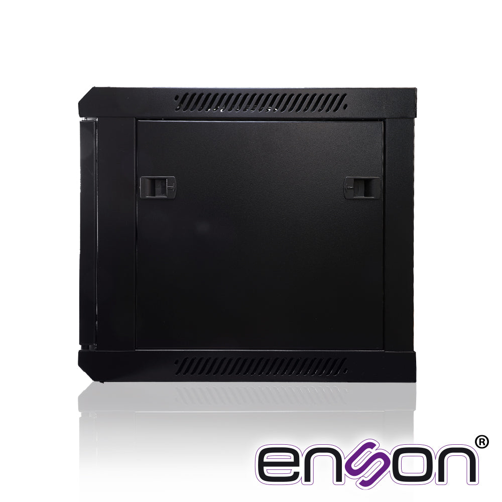 Gabinete De Pared Enson ENS-RKGB6U 6ur Puerta Frontal De Cristal Templado Con Cerradura De Seguridad Ranuras De Ventilacion En La Parte Superior Para 2 Ventiladores De 11 Cm Ensamblado 600x450x368mm - SILYMX