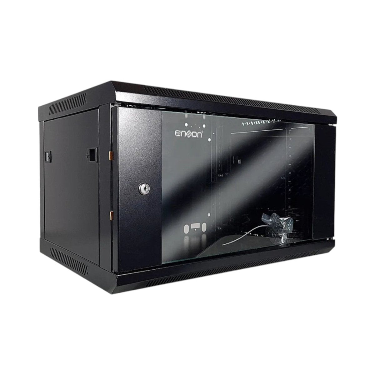 Racks CerradosENSONENS-RKGB6UDGabinete Pared 6U Cristal Templado Cerradura 600x450x368mm ENSON ENS - RKGB6UD - SILYMX