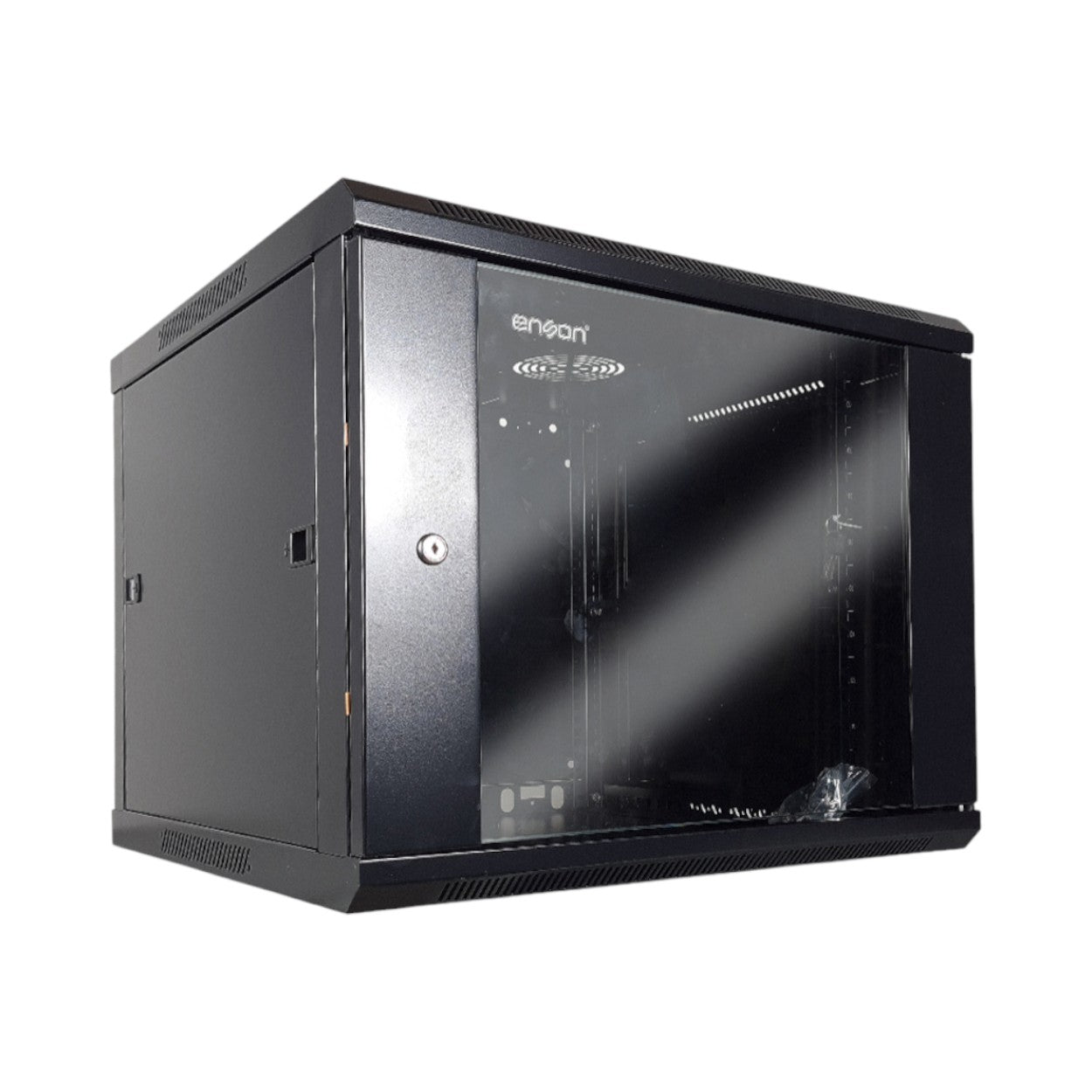 Gabinete Rack de Pared 9U ENSON ENS-RKGB9U con Puerta de Cristal Templado - SILYMX