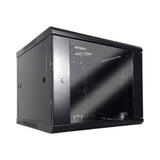 Gabinete De Pared 9ur Puerta Frontal De Cristal Templado Con Cerradura De Seguridad Ranuras De Ventilacion En La Parte Superior Para 2 Ventiladores - SILYMX