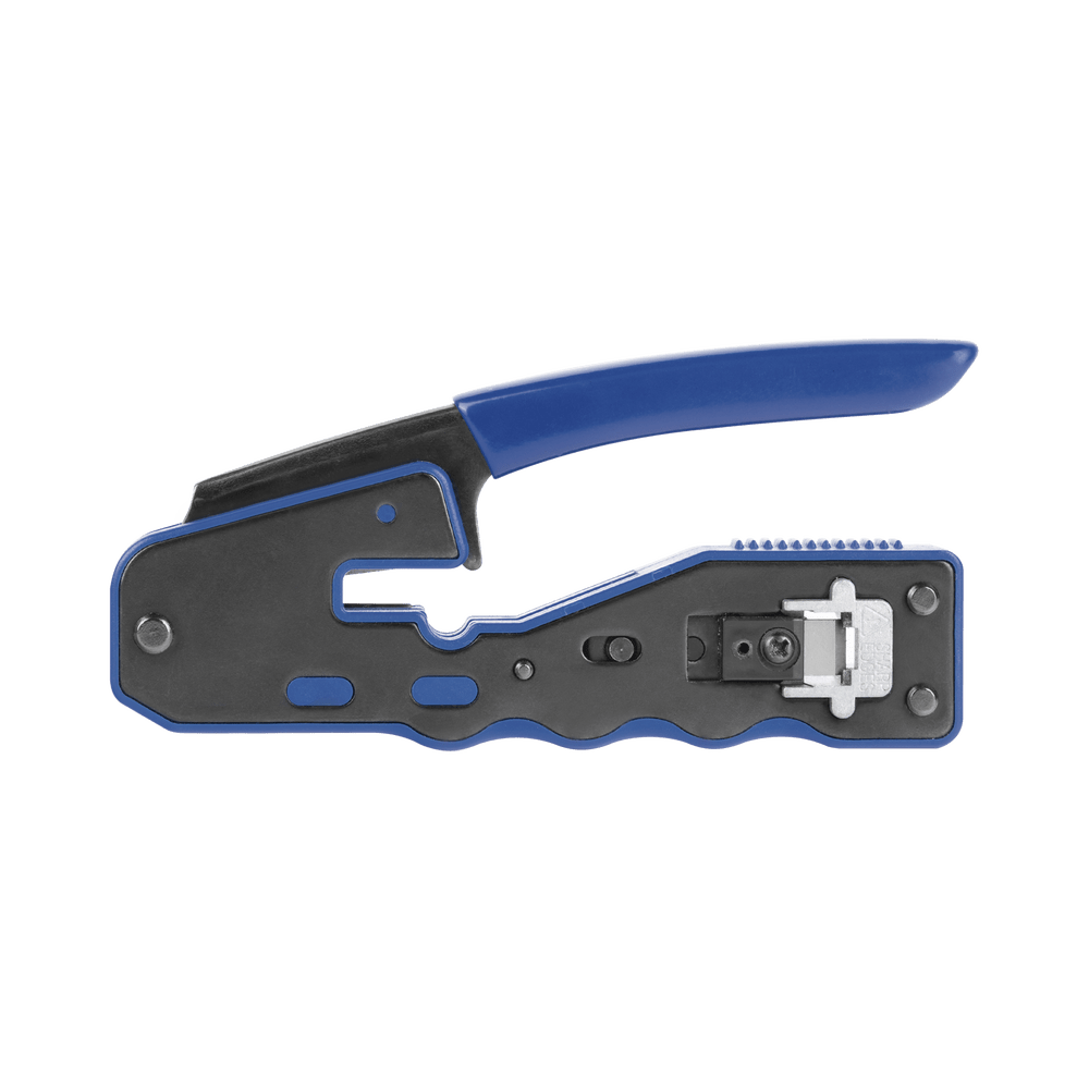 Herramienta de Corte y Terminado de Plugs Pass Through RJ45, Acero al Carbón y Mango Ergonómico ABS + TPR - SILYMX