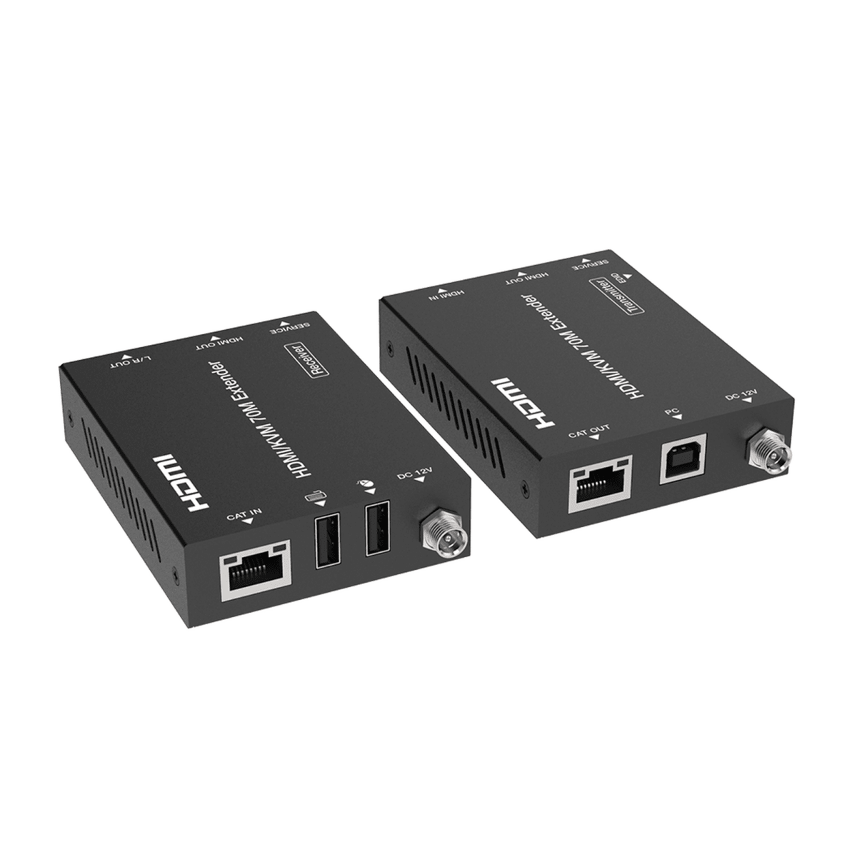 Kits Extensores, Convertidores , Divisores, HDMI, VGA, DVIEPCOM PROAUDIOEPC-EDB70KKit Extensor HDMI KVM 70m 4K 60Hz PoC Audio HDCP 2.2 EPCOM PROAUDIO EPC - EDB70K - SILYMX