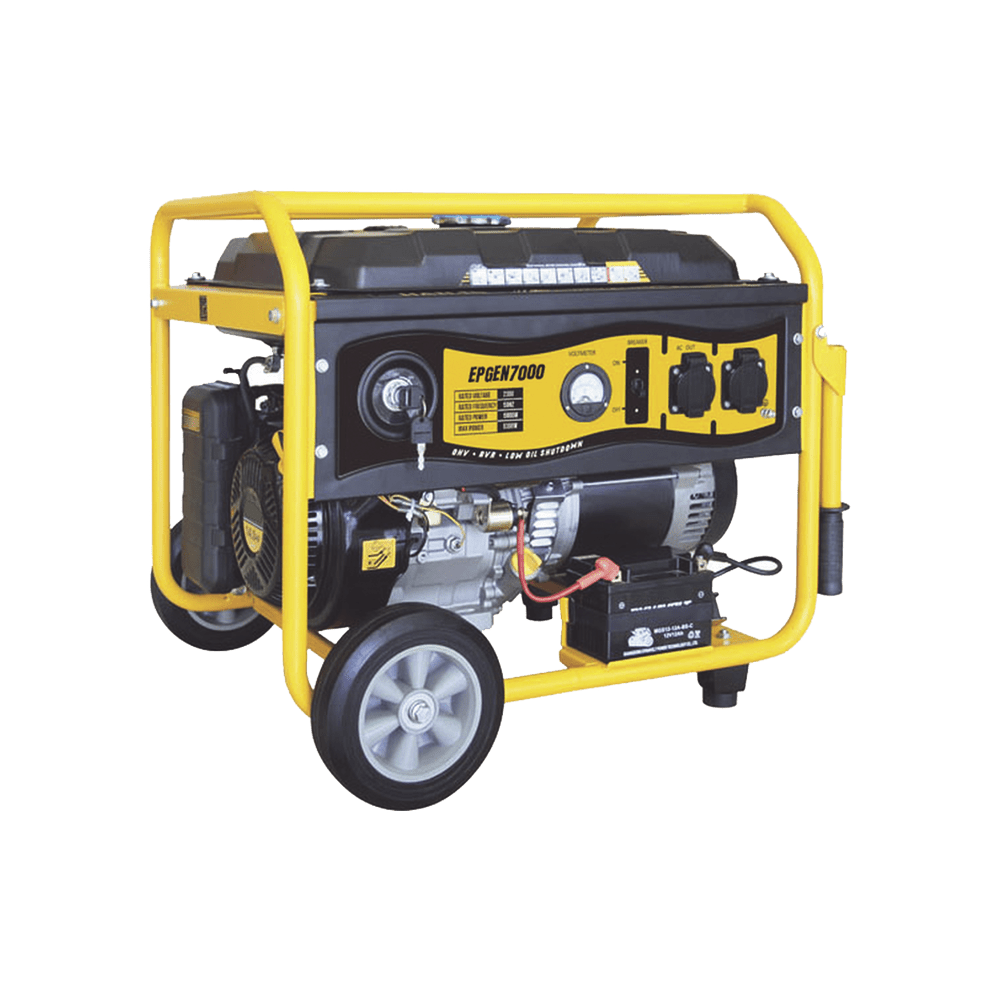 Generador a Gasolina con Encendido Automático con fallo a CFE 6.5KW Jaula con Ruedas para Fácil Traslado EPGEN7000ATS - SILYMX