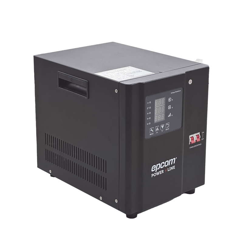 Regulador de Voltaje Industrial Monofásico 3 kVA 3 kW 120 V Entrada 96-144 Vca Salida 117.6- 122.4 Vca EPL3K1FVR