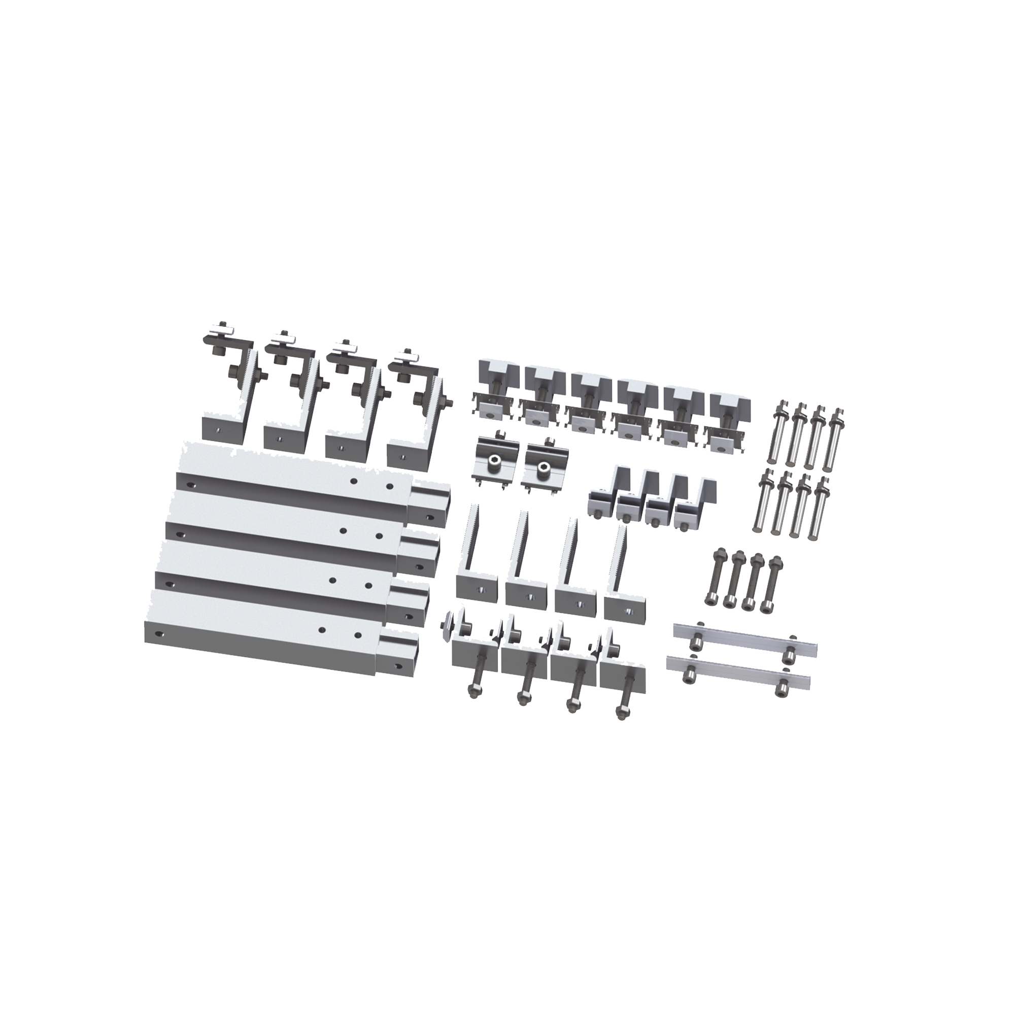 Caja de accesorios de aluminio  anodizado para montaje VEKTOR8R , arreglo 1X4 para techo