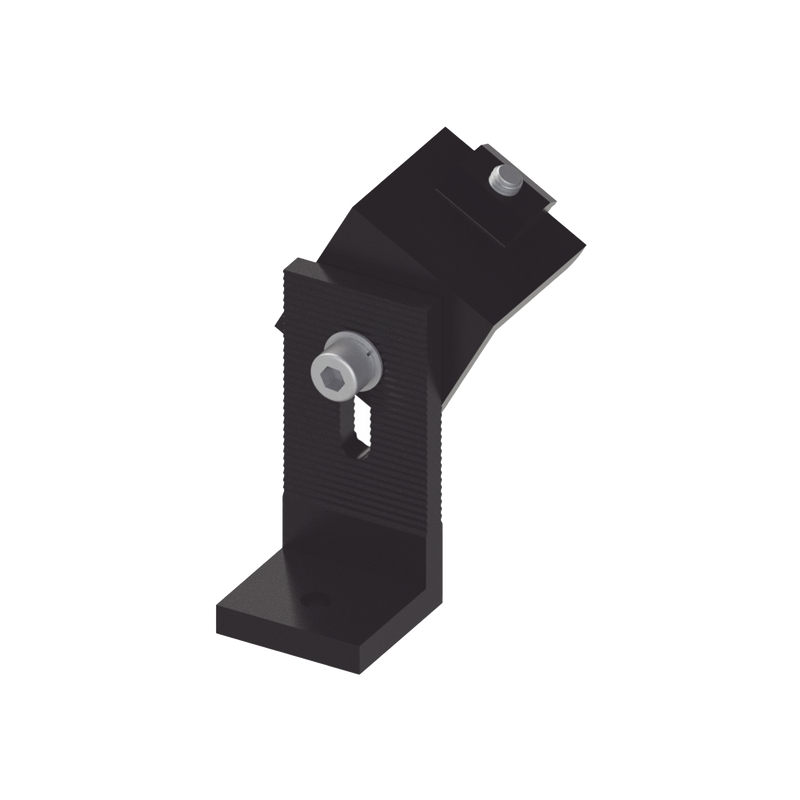 Soporte L para fijación de riel 5 Y 8  en techo de concreto anodizado negro EPCOM POWERLINE EPLFFN202B - SILYMX