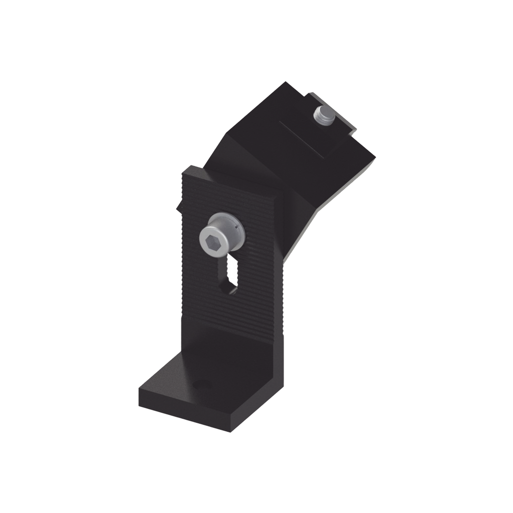 Soporte L para fijación de riel 5 Y 8  en techo de concreto anodizado negro EPCOM POWERLINE EPLFFN202B - SILYMX