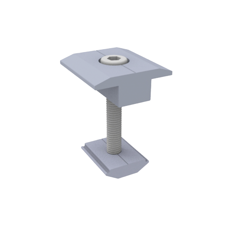 Sujetador Intermedio 30 mm para montaje de paneles solares en riel 5 Y 8 EPCOM POWERLINE EPLMCN230 - SILYMX