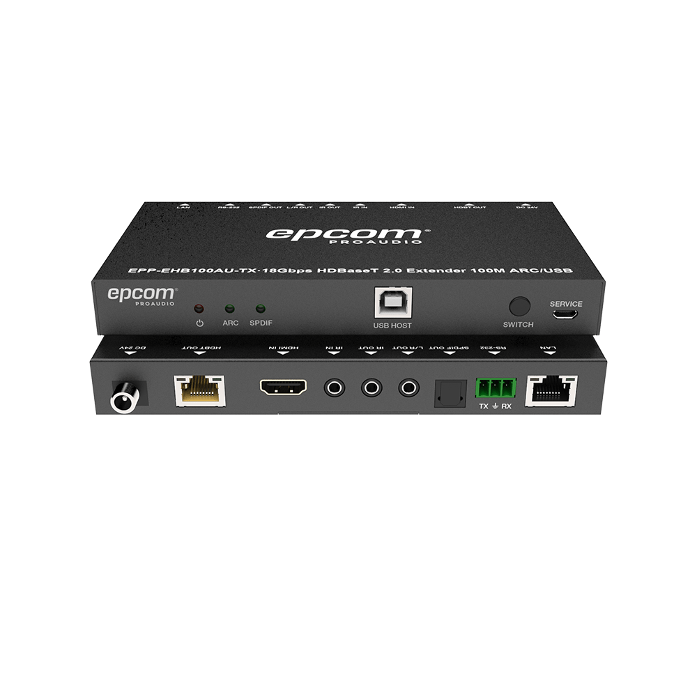 Kit Extensor HDMI 4K2K@60HZ HDR 4:4:4 HDBaseT 100M Salida de Audio HDCP 2.2 IR Bidireccional - SILYMX