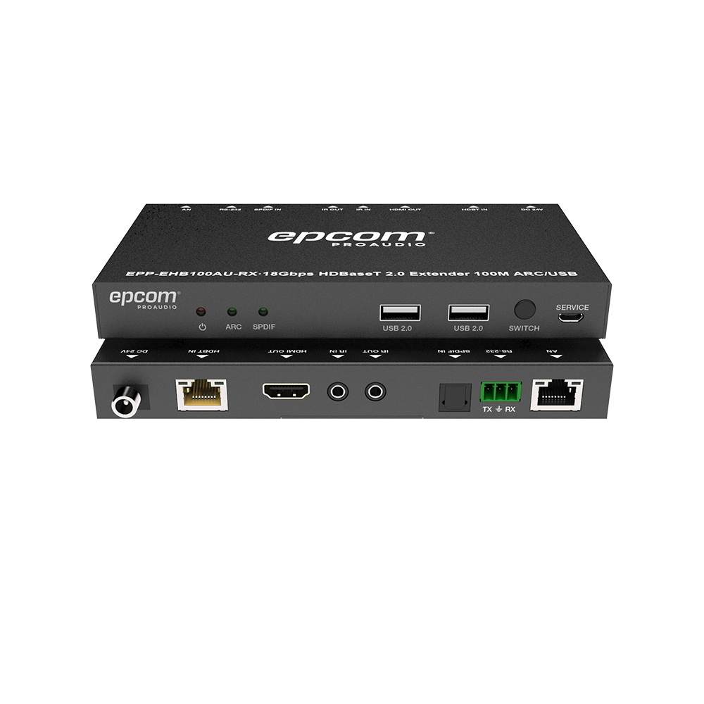 Kit Extensor HDMI 4K2K@60HZ HDR 4:4:4 HDBaseT 100M Salida de Audio HDCP 2.2 IR Bidireccional - SILYMX