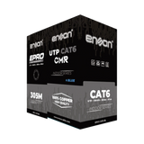Bobina de Cable UTP Cat6 Azul CMR 23 Awg 100% Cobre Uso Interior Color Azul Bobina 1000 Pies 305 Metros Certificación Ul Enson Epro-Cat6-Bl - SILYMX
