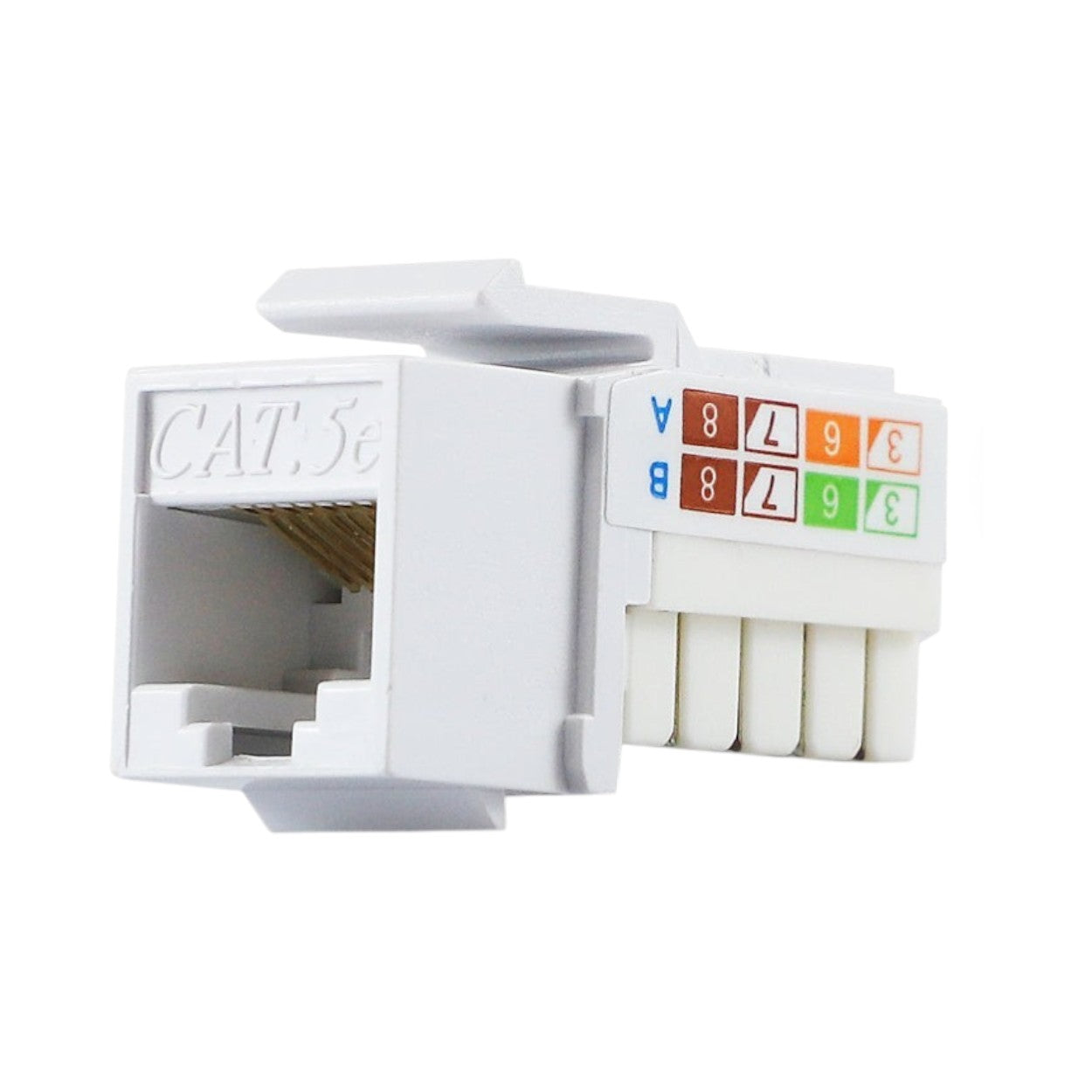 Conector Modular Jack Rj45 Serie Pro, Posicion Vertical Cat5e Color Blanco Compatible Con Placas Enson Epro-fp Requiere Uso De Pinzas Epro-jacktool - SILYMX