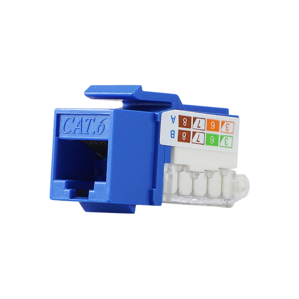 Conector Modular Jack CAT6 Rj45 Serie Pro Terminado Sin Pinzas Posicion Vertical Cat6 Color Azul Compatible Con Placas Enson Epro-fp - SILYMX